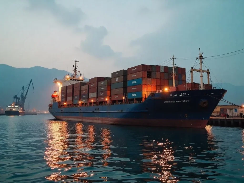 تحویل و حمل کالا با لنج 1 حمل کالا با لنج